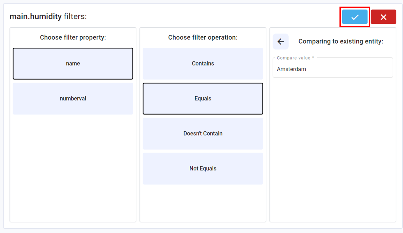 Step 8 for configure array filter