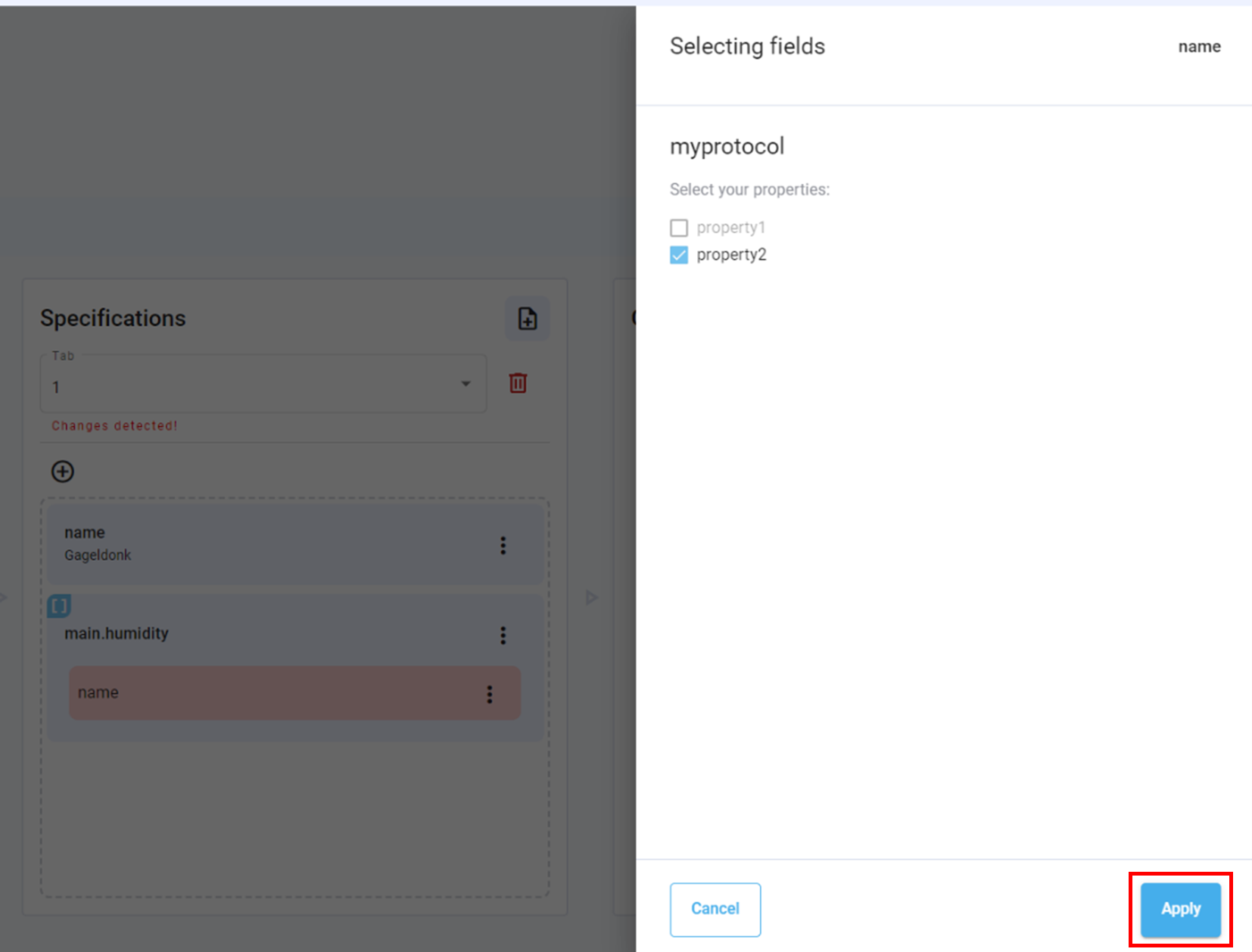 Step 10 for configure field filter